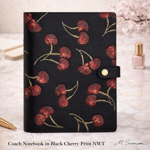 Coach Notebook with Cherry Print CDB79 NWT